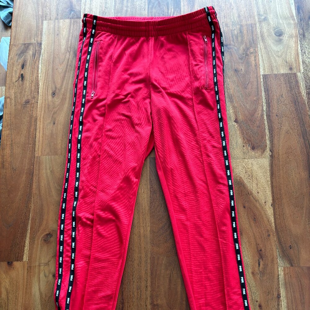Victoria's Secret PINK Active Skinny Track Pants in Red - Size Medium